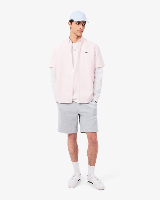 Regular Fit Logo Detail Shorts in Grey - Image 3