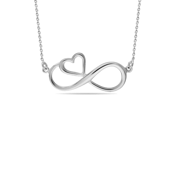Women's Infinity Heart Necklace in 925 Sterling Silver BICLL024 - Image 1
