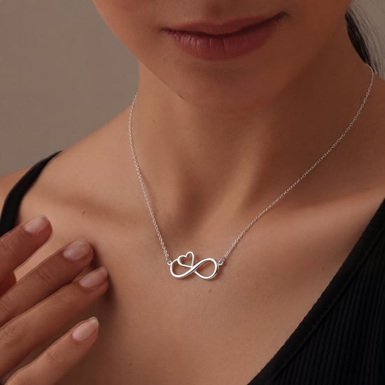 Women's Infinity Heart Necklace in 925 Sterling Silver BICLL024 - Image 3