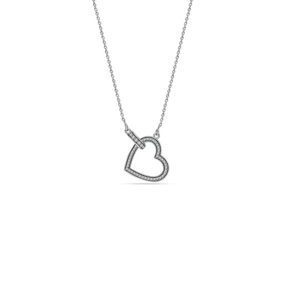Damesketting, Scheve Hart, 925 Sterling Zilver BICLL027 - Image 1