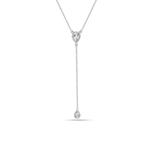 Vrouwen Dubbele Druppelketting in 925 Sterling Zilver BICLL028 - Image 1