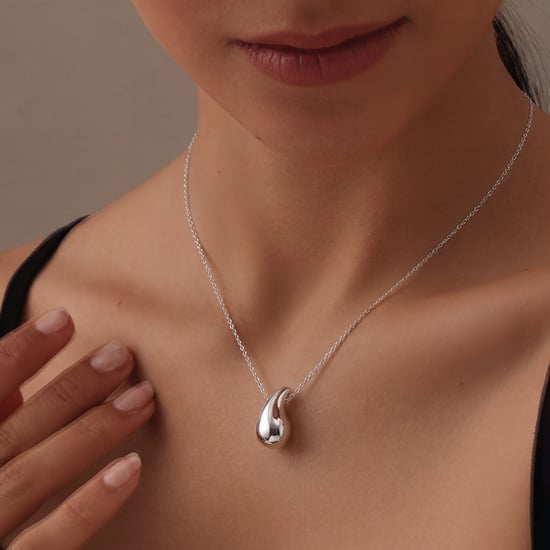 Dames Druppelketting in 925 Sterling Zilver BICLL026 - Image 2