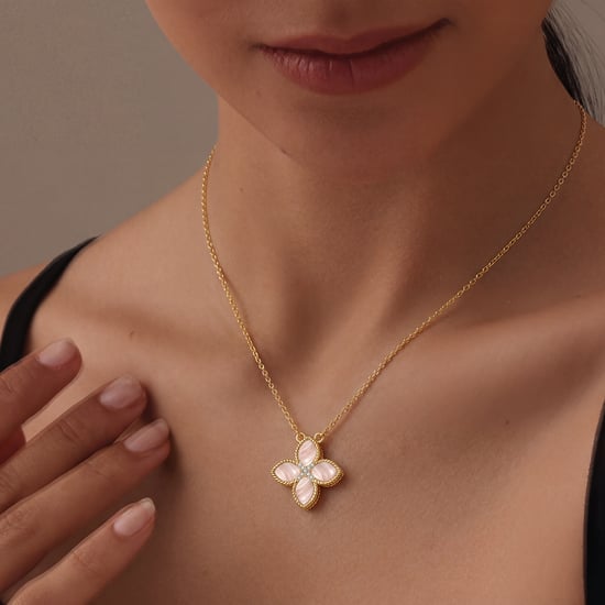Damesketting Sterling Zilver 925 Goudverguld met Sprankelende Cubic Zirconia BICLL032 - Image 2