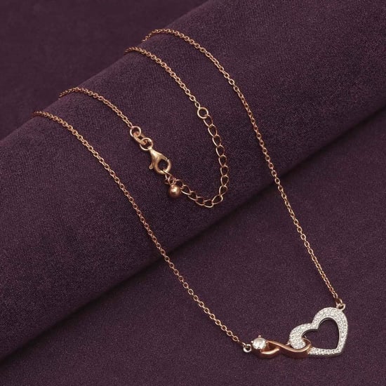 Damesketting met Cubic Zirconia Hart Hanger 925 Sterling Zilver BICLL017 - Image 3