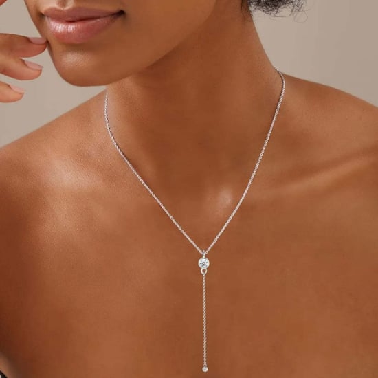 Dames Strik Ketting met Cubic Zirconia in 925 Sterling Zilver BICLL022 - Image 2