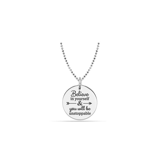 Kvinnors Halsband 'Tro på Dig Själv' i 925 Sterling Silver BICLL047 - Image 2