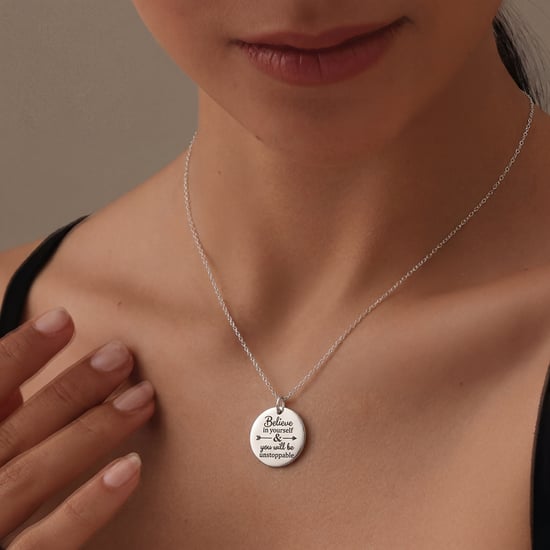 Kvinnors Halsband 'Tro på Dig Själv' i 925 Sterling Silver BICLL047 - Image 3