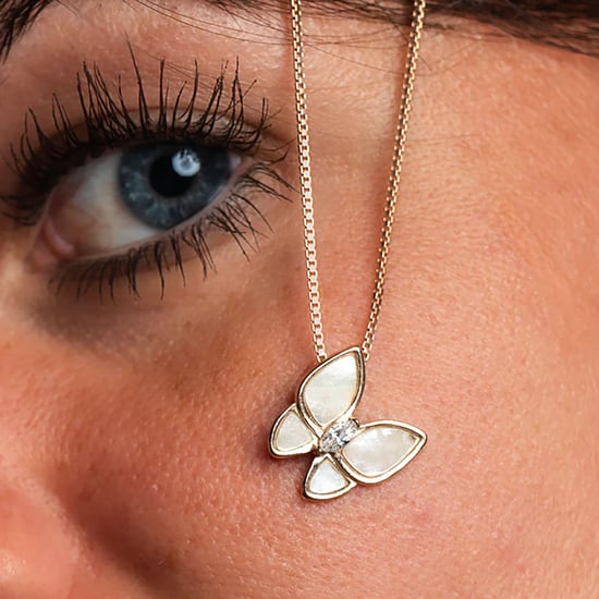 Damesketting met Vlinderhanger, Rosé Goud Geplateerd, 925 Sterling Zilver BICLL016 - Image 2