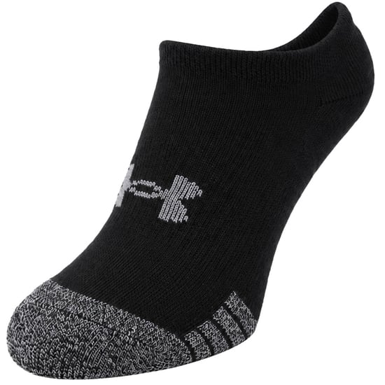 Under Armour 3-Pack HeatGear No Show Kids Black Socks - Image 2