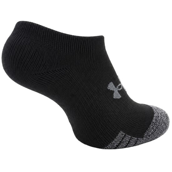 Under Armour 3-Pack HeatGear No Show Kids Black Socks - Image 3