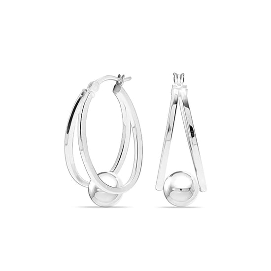 Dames Dubbele Oorbellen in 925 Sterling Zilver BIPE039 - Image 3