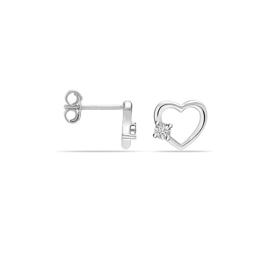 Kvinnors Hjärtörhängen i 925 Sterlingsilver med Kubisk Zirkonia BIPE079 - Image 1