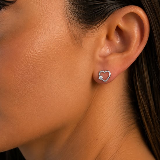Kvinnors Hjärtörhängen i 925 Sterlingsilver med Kubisk Zirkonia BIPE079 - Image 2