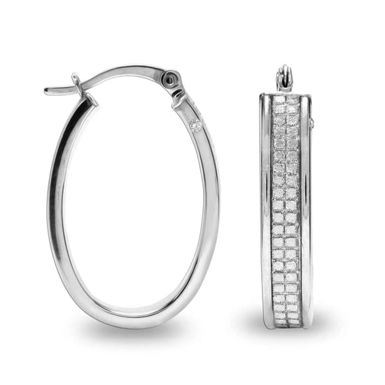 Damarnas ovala hängörhängen i 925 sterling silver med kubisk zirkonia BIPU087 - Image 1
