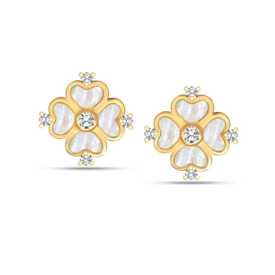 Dames Klaverbloem Oorbellen in 925 Sterling Zilver BIPE002 - Image 1