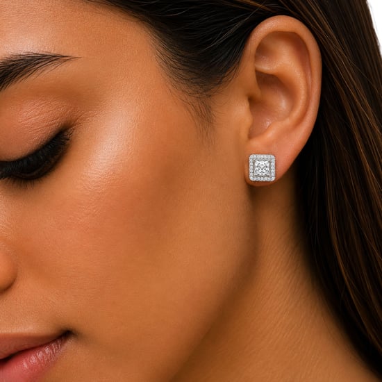 Women's Real Sparkle Earrings in 925 Sterling Silver with Cubic Zirconia - Image 3