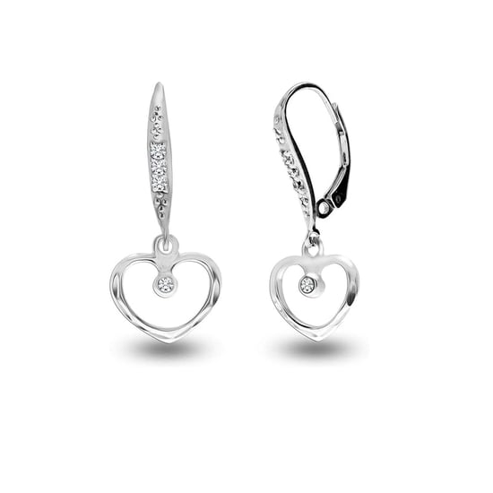Kvinnors hjärtörhängen i 925 sterling silver med cubic zirconia BIPE064 - Image 1