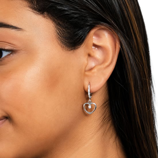 Kvinnors hjärtörhängen i 925 sterling silver med cubic zirconia BIPE064 - Image 2