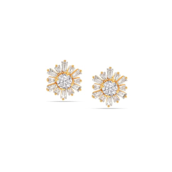 Vrouwen Imperial Star Oorbellen, Goud Verguld, 925 Sterling Zilver BIPE049 - Image 1
