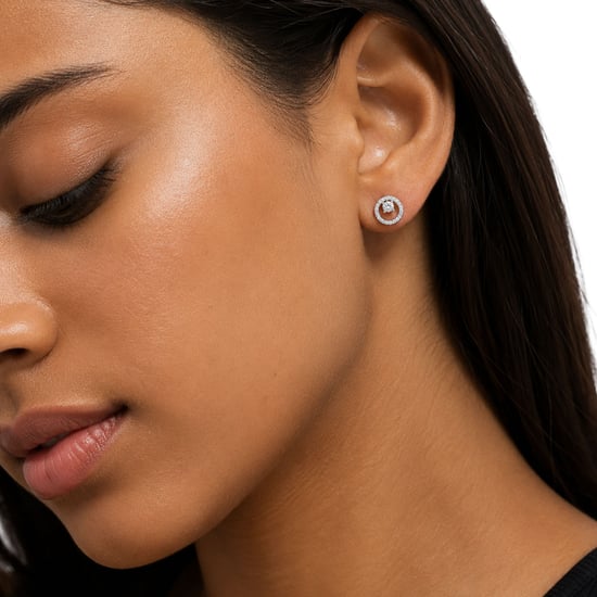 Women's Earrings Circle of Light in 925 Sterling Silver BIPE041 - Image 2