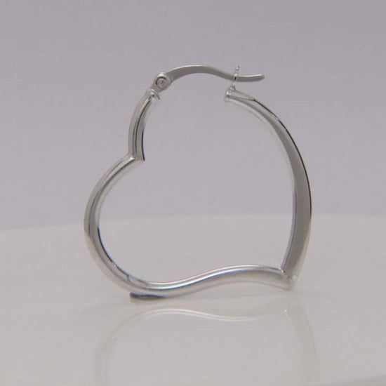 Vrouwen Hart Oorbellen in 925 Sterling Zilver BIPE033 - Image 3