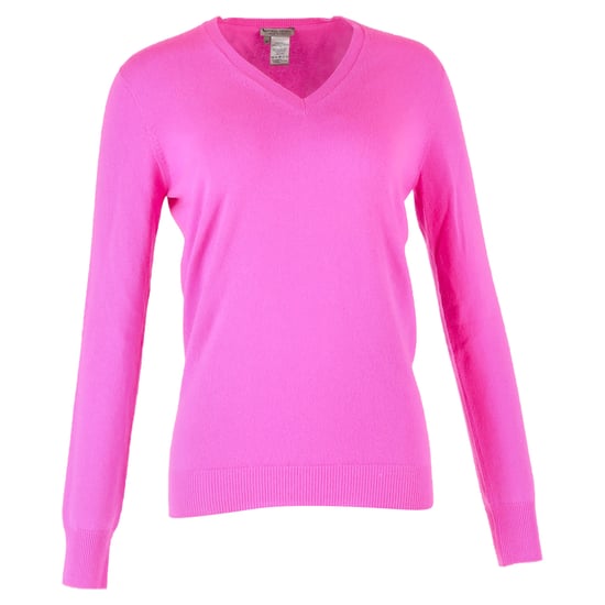 Bottega Veneta Stickad V-ringad Tröja i Rosa Ull - Image 1