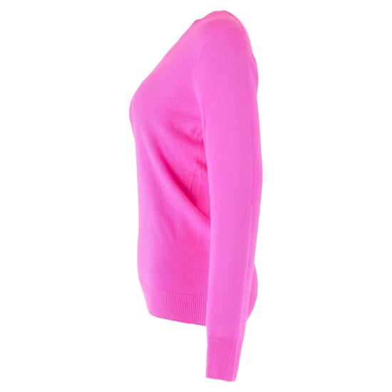 Bottega Veneta Stickad V-ringad Tröja i Rosa Ull - Image 2