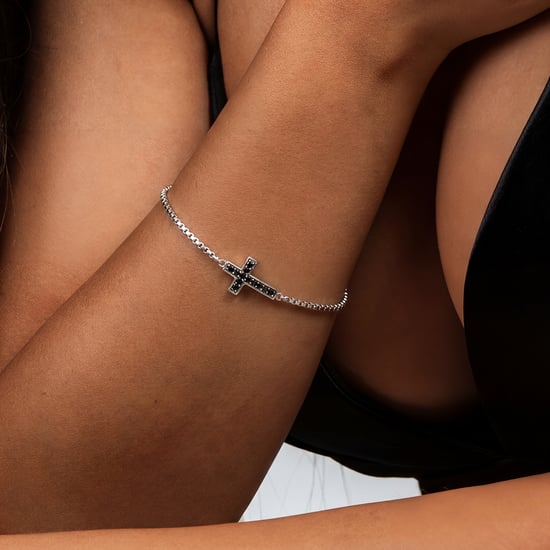Kvinnors venetianskt korsarmband 'Svart Själ' i 925 sterling silver BIPU002 - Image 3