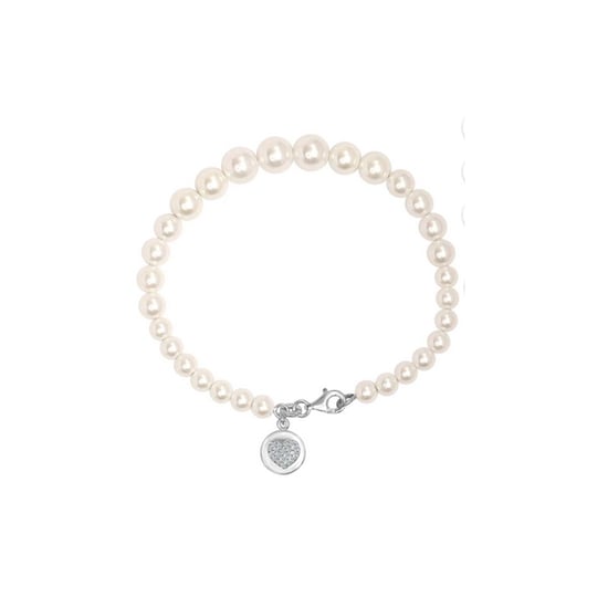 Damesparelarmband met Hart Bedel, 925 Sterling Zilver BIPU021 - Image 1