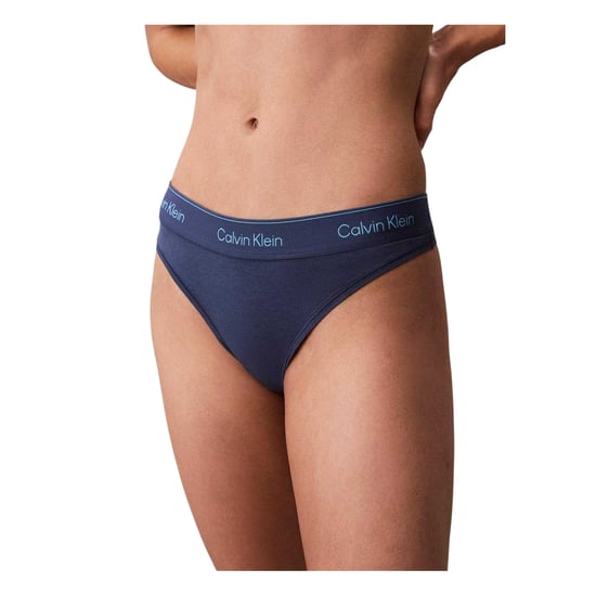 Calvin Klein Dames/Dames Logo Katoenmix String (Donkere Denim) - Image 3