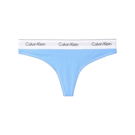 Calvin Klein Dames/Dames Logo Katoenmix String (Blauw) - Image 1