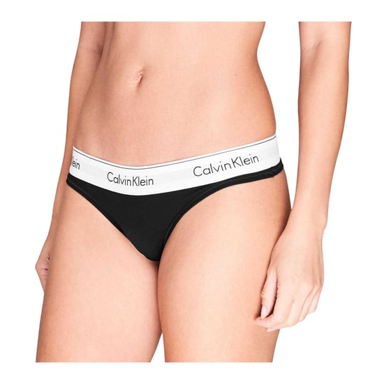 Calvin Klein Dames/Dames Logo Katoenmix String (Zwart) - Image 3