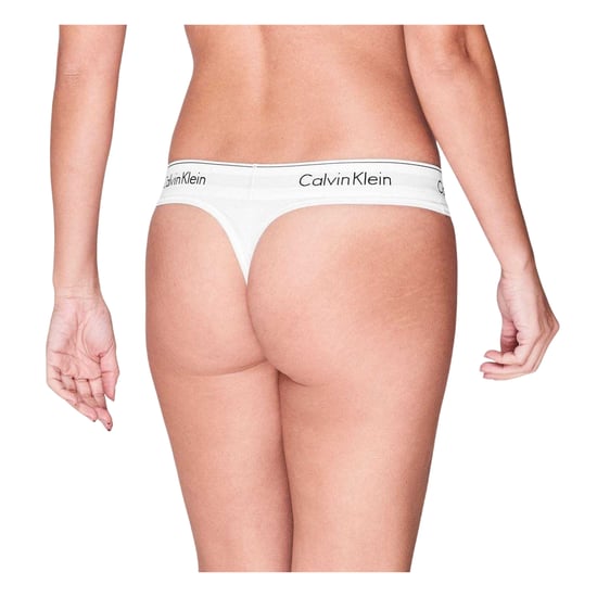 Calvin Klein Dames/Dames Logo Katoenmix String (Wit) - Image 4
