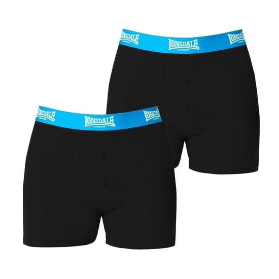 Lonsdale Boxershorts voor heren (Set van 2) (Zwart/Blauw) - Image 2
