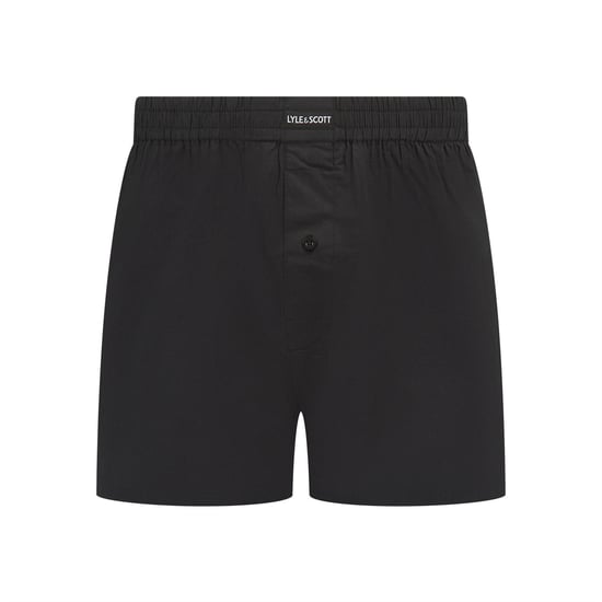 Lyle & Scott Heren Geweven Boxershorts (Set van 3) (Zwart) - Image 2