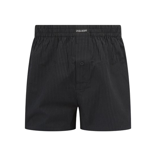 Lyle & Scott Heren Geweven Boxershorts (Set van 3) (Zwart) - Image 3