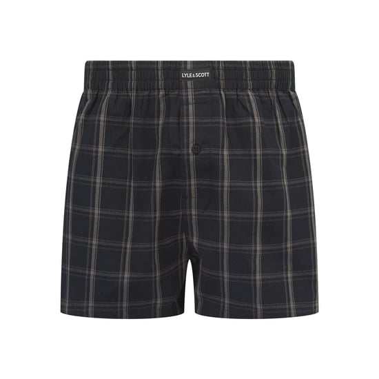 Lyle & Scott Heren Geweven Boxershorts (Set van 3) (Zwart) - Image 4