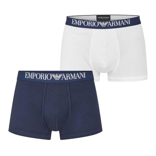 Emporio Armani Katoenen boxershorts voor heren (Marine, Wit) - Image 2