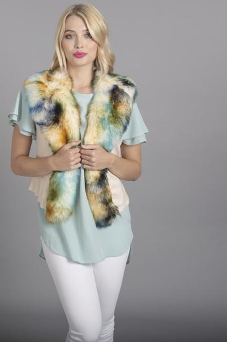 Luxury Faux Fur Suede Gilet - Image 1