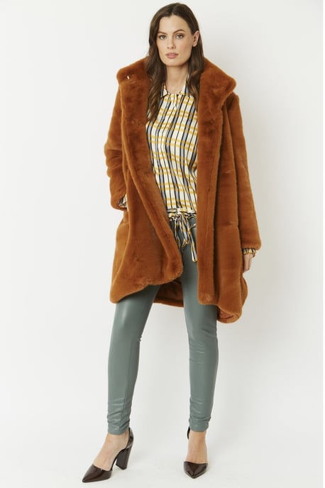 Oversized Faux Fur Coat - Image 1