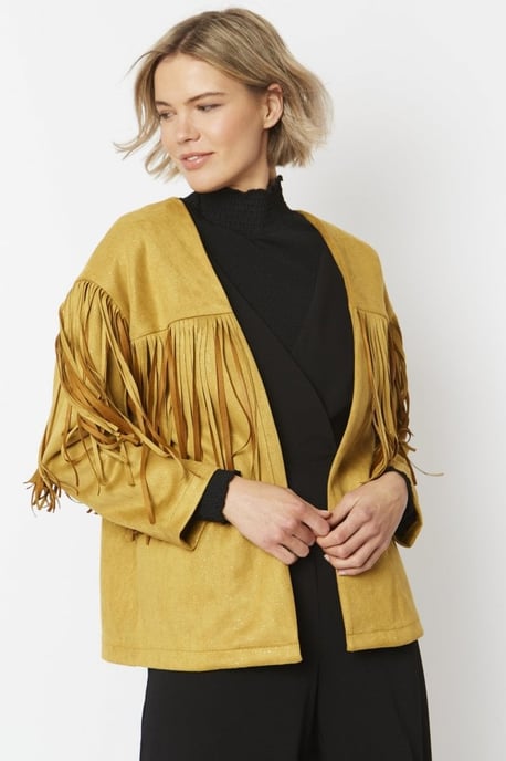 Faux Suede Jacket with Tassels Shimmer - Image 1