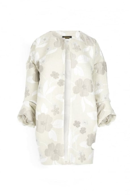 SILK BLENDED PRINT JACKET - Image 1