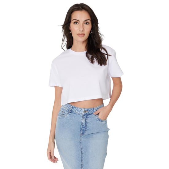 Be You Dames/Dames Crew Neck Regular Crop T-shirt (Wit) - Image 1
