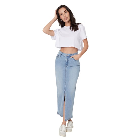 Be You Dames/Dames Crew Neck Regular Crop T-shirt (Wit) - Image 3