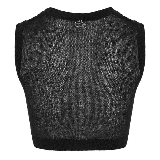 Diesel Dames/Dames Arstica Gebreide Gewatteerde Top (Zwart) - Image 2