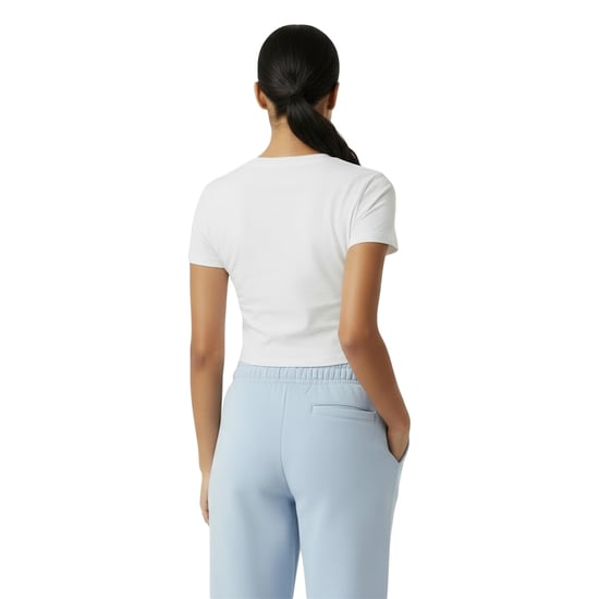 Jack Wills Womens/Ladies 1 Cotton Crop T-Shirt (White) - Image 3