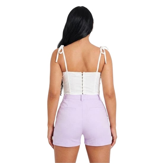 Missy Empire Womens/Ladies Tie Detail Crop Top (White) - Image 2