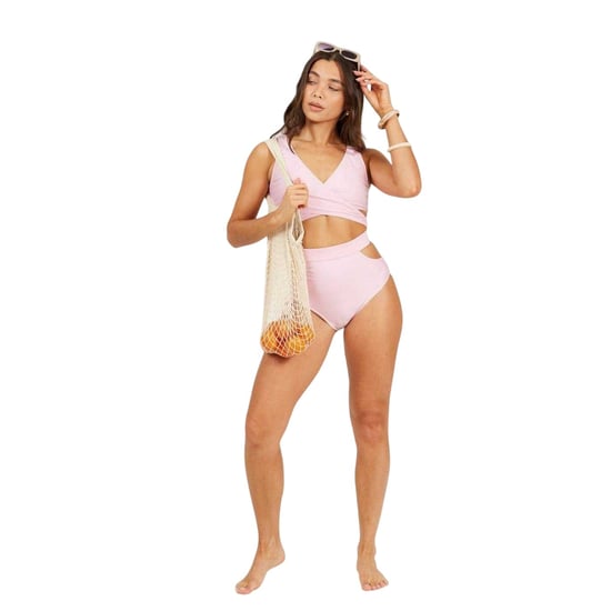 Brave Soul Dames/dames Bikinibroekje met hoge taille (Roze) - Image 1