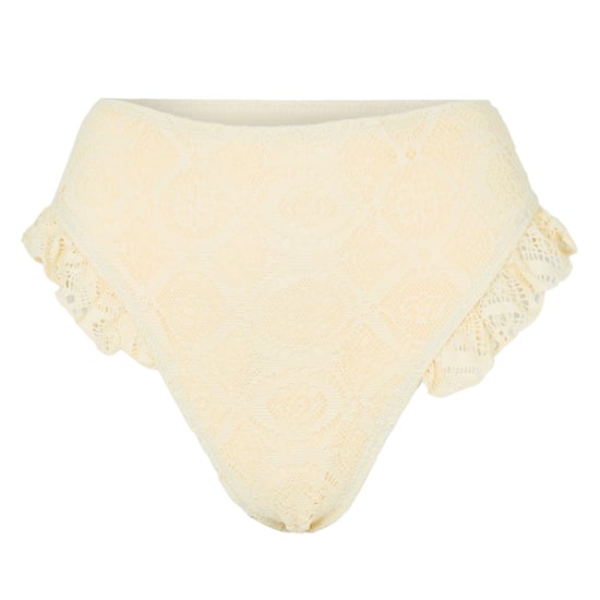 Brave Soul Bikinibroekje met gehaakt paneel en hoge taille voor dames (Geel) - Image 1