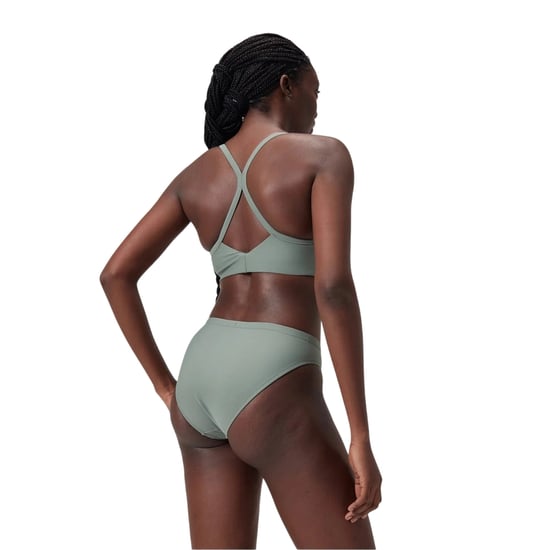 Speedo Bikinibottnar med hög benöppning och logotyp för kvinnor/damer (Grön) - Image 2